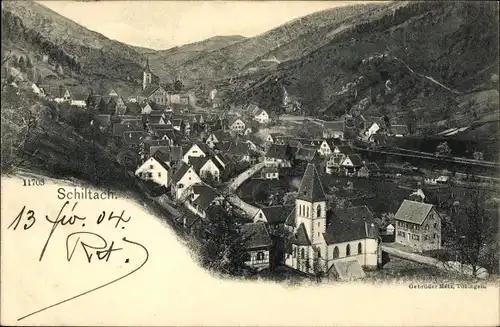 Ak Schiltach im Schwarzwald, Totalansicht der Ortschaft