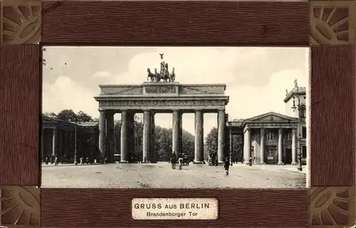 Passepartout Ak Berlin Mitte, Brandenburger Tor