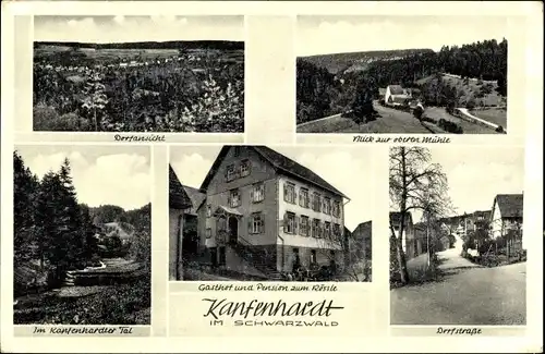 Ak Kapfenhardt Unterreichenbach im Schwarzwald, Gasthof und Pension zum Rössle, Dorfstraße