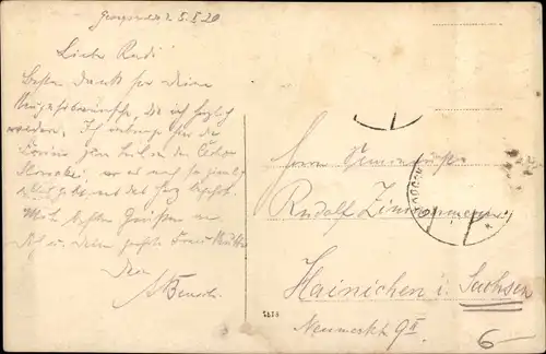 Foto Ak Jiříkov Georgswalde Region Aussig, Kirche, Ortspartie