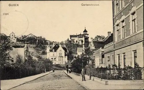 Ak Guben in der Niederlausitz, Gartenstraße