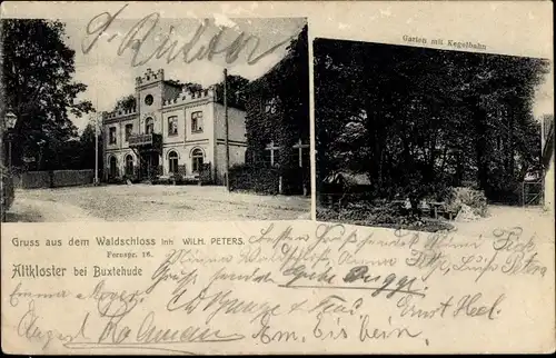 Ak Altkloster Buxtehude, Gastwirtschaft Waldschloss, Garten