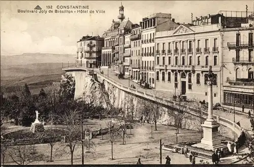 Ak Constantine Algerien, Boulevard Joly de Bresillon - Hotel de Ville