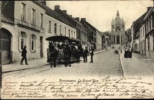 Ak Bon Secours Bonsecours Péruwelz Hennegau, La Grande Rue