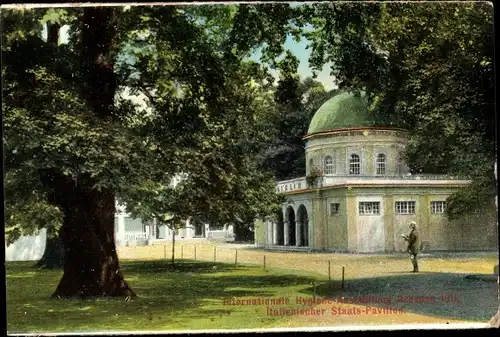 Ak Dresden, Internationale Hygieneausstellung 1911, Italienischer Staats-Pavillon