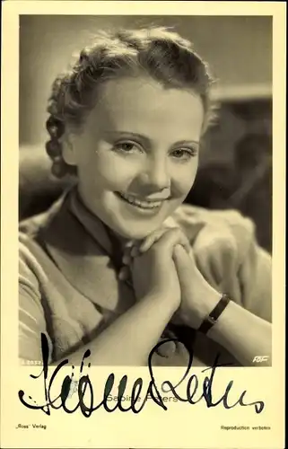 Ak Schauspielerin Sabine Peters, Portrait, Ross Verlag A 2052/1