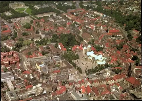 Ak Münster in Westfalen, Dom, Prinzipalmarkt, Schloss, Universität, Fliegeraufnahme