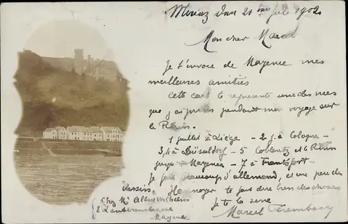 Foto Ak Mainz am Rhein, Uferpartie