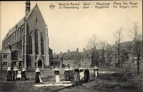 Ak Sint-Amandsberg Gand Gent Ostflandern, Begijnhof Ste Begga's Plein