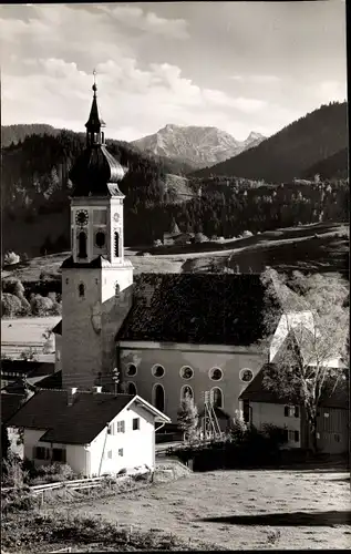 Ak Wertach im Allgäu, mit Geishorn, Kirche