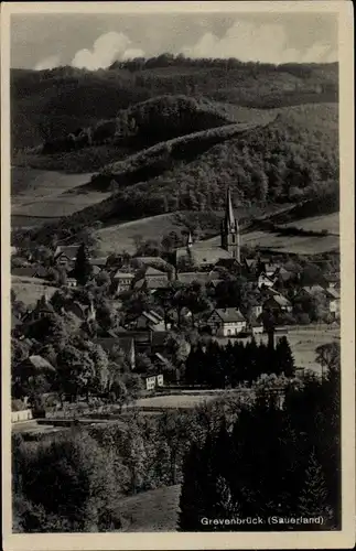 Ak Grevenbrück Lennestadt im Sauerland, Ortsansicht, Panorama