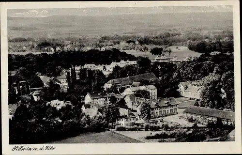 Ak Dresden Pillnitz, Ortsansicht, Panorama, Luftbild