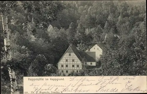 Ak Dresden Hosterwitz, Keppmühle im Keppgrund