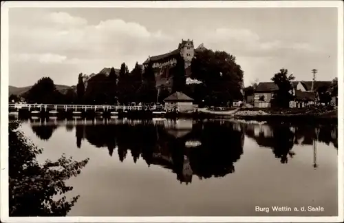 Ak Wettin an der Saale, Burg Wettin