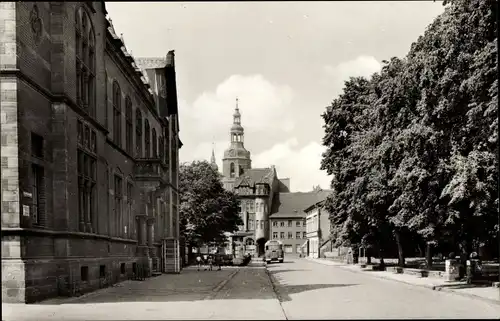 Ak Lutherstadt Eisleben, Poststraße, Blick auf Kirche
