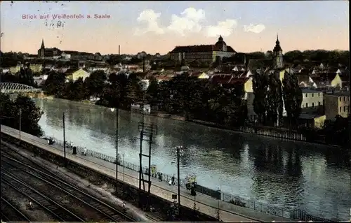 Ak Weißenfels an der Saale, Ortsansicht, Saale