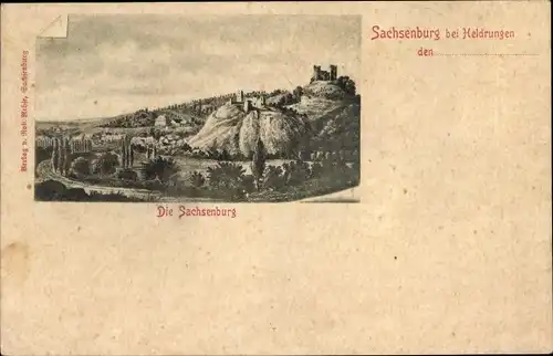 Ak Heldrungen in Thüringen, Die Sachsenburg