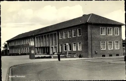 Ak Wesel am Niederrhein, Bahnhof