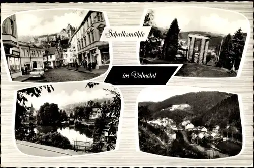 Ak Schalksmühle im Sauerland, Ehrenmal, Straßenpartie, Teilansicht