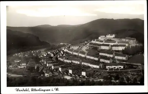 Ak Ütterlingsen Werdohl im Sauerland, Luftbild, Siedlung