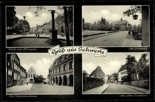 Ak Schwerte im Ruhrgebiet, Hüsingstraße, Rathaus, Ruhrtalmuseum, Altes Rathaus