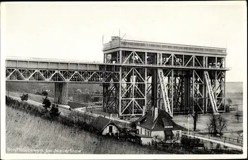 Ak Niederfinow Brandenburg, Schiffshebewerk