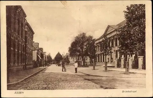 Ak Assen Drenthe Niederlande, Brinkstraat