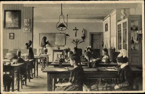 Ak Baden Baden, Klosterinstitut zum Hl. Grab, Römerplatz 12, Zeichensaal