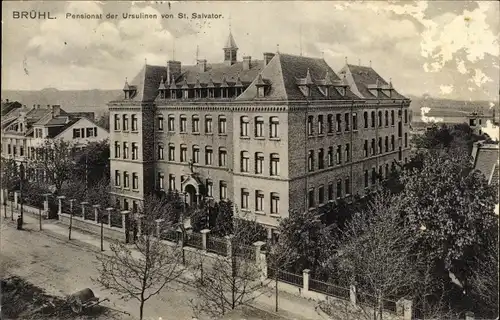 Ak Brühl in Westfalen, Pensionat der Ursulinen von St. Salvator, Außenansicht