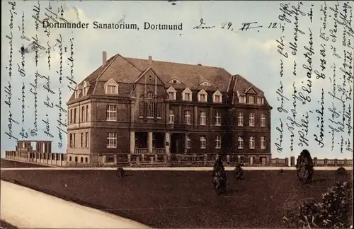 Ak Dortmund im Ruhrgebiet, Dortmunder Sanatorium, Außenansicht