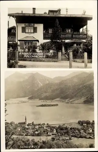 Foto Ak Schliersee in Oberbayern, Fremdenheim Haus Polzmacher, Panorama