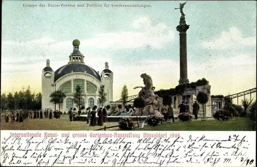 Ak Düsseldorf am Rhein, Gartenbau Ausstellung 1904, Beton Verein, Pavillon