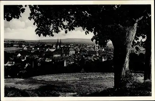 Ak Cheb Eger Region Karlsbad, Gesamtansicht