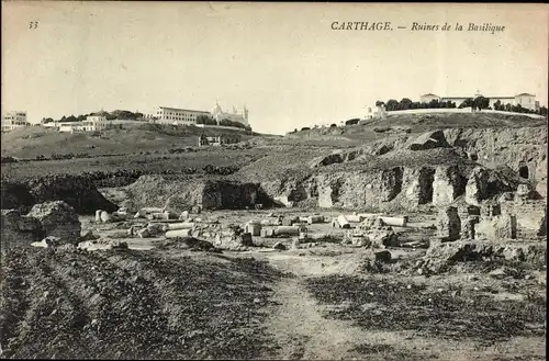 Ak Karthago Tunesien, Ruines de la Basilique, Ruinen