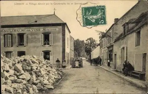 Ak Lorroy Seine et Marne, Village detruit par la Catastrophe du 21 Janvier 1910