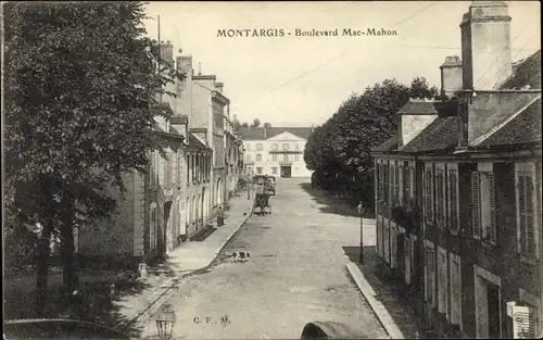 Ak Montargis Loiret, Boulevard Mac Mahon
