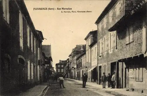 Ak Fleurance Gers, Rue Marsolan