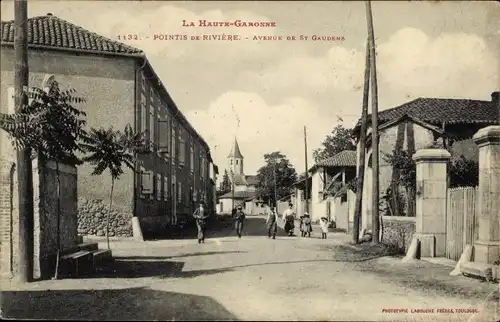 Ak Pointis-de-Rivière Haute-Garonne, Avenue de St Gaudens