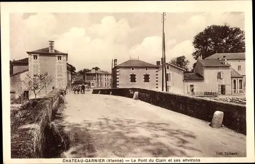 Ak Château Garnier Vienne, Le Pont du Clain et ses environs