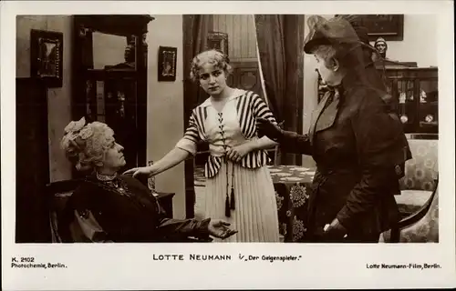 Ak Schauspielerin Lotte Neumann, Der Geigenspieler, Filmszene
