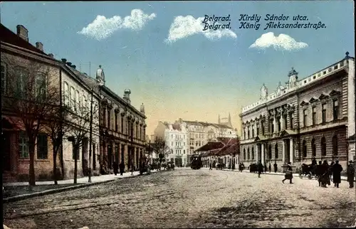 Ak Beograd Belgrad Serbien, König Aleksanderstraße