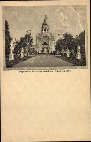 Ganzsachen Ak Nürnberg in Mittelfranken Bayern, Bayerische Landesausstellung 1896