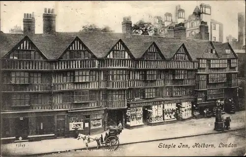 Ak Holborn Camden London England, Staple Inn