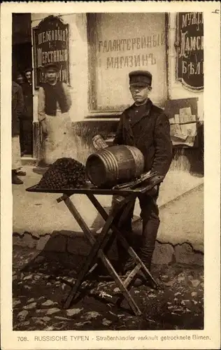 Ak Russland, Straßenhändler, Maroni