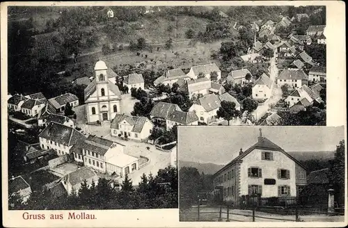 Ak Mollau Elsass Haut Rhin, Totalansicht, Gastwirtschaft