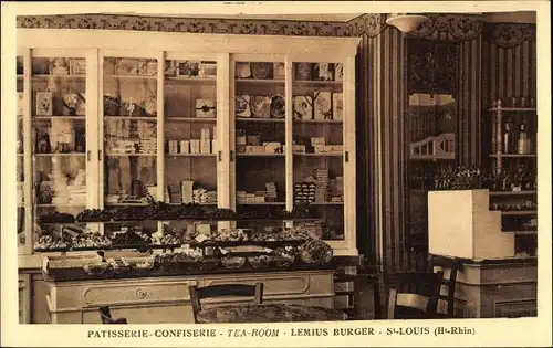 Ak Saint Louis Sankt Ludwig Elsass Haut Rhin, Patisserie-Confiserie, Tea-Room