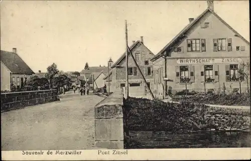 Ak Mertzwiller Merzweiler Elsass Bas Rhin, Pont Zinsel, Wirtschaft