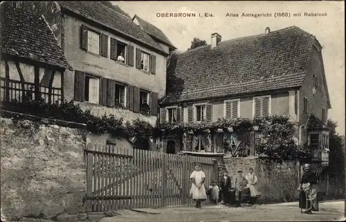 Ak Oberbronn Elsass Bas Rhin, Altes Amtsgericht, Rebstock