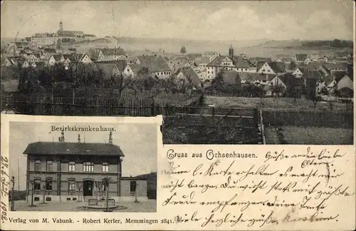 Ak Ochsenhausen in Baden Württemberg, Totalansicht, Bezirkskrankenhaus