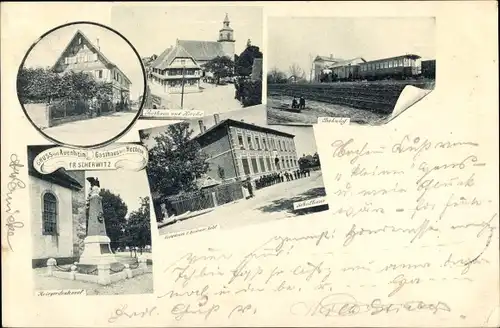 Ak Auenheim Kehl am Rhein?, Gasthaus, Bahnhof, Schulhaus